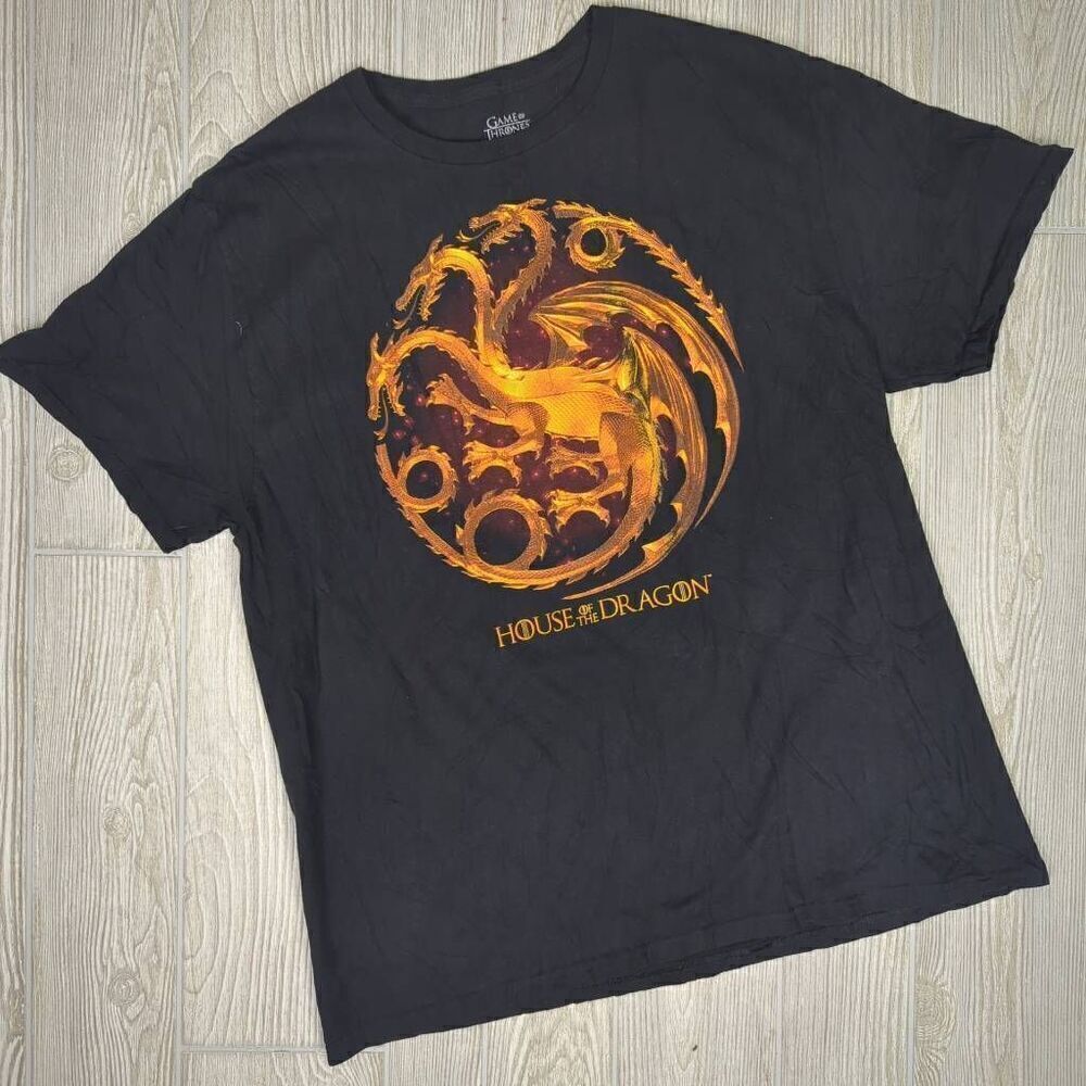 Game of Thrones HBO MAX House of Dragons Promo T-Shirt Men’s XL Black